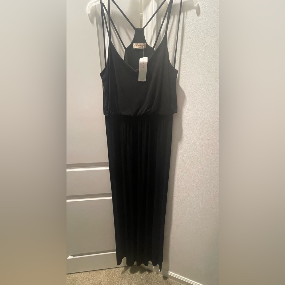 Full Moon maternity maxi dress. Size Medium. Color black